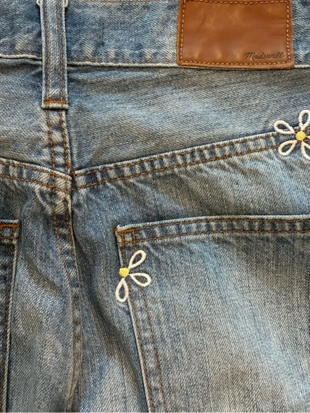 Madewell Jeans Women’s 24 Blue Embroidered The Perfect Summer Jean LIKE NEW!